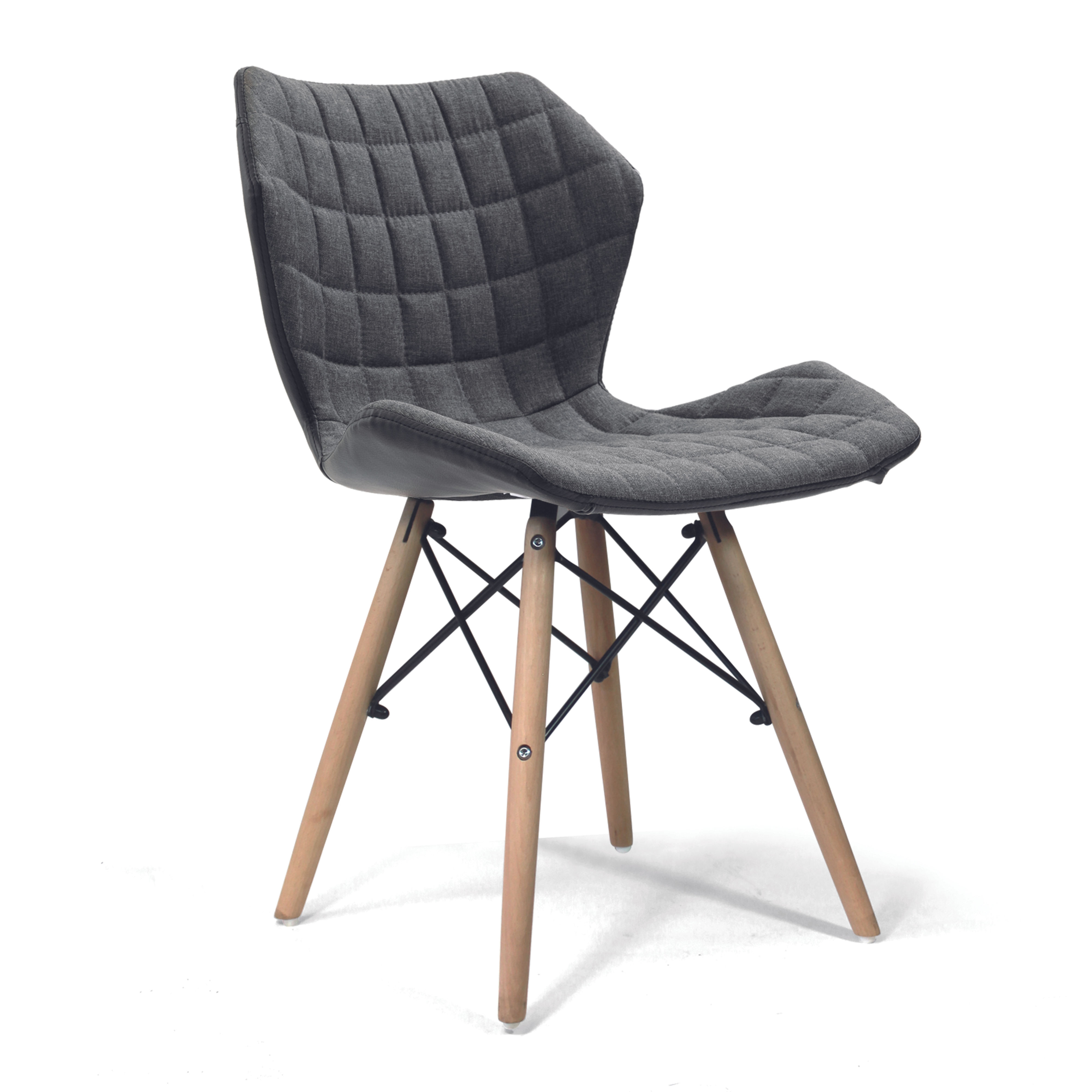 sofia reception lounge chair in grey colour main view