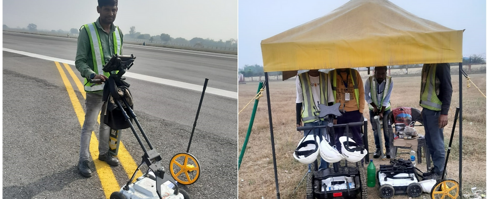 GPR Survey company in Moradabad, Uttar Pradesh.It is a non-destructive geophysical method used to image the subsurface. Ground Penetrating Radar, Surface utility engineering, Underground scanning, Utility Mapping, Geophysics, Geophysical Survey, Non-destructive Testing (NDT), Electromagnetic Waves, Subsurface Imaging, Radargram, Antenna Frequency, Two-way Travel Time, Reflection Profiling