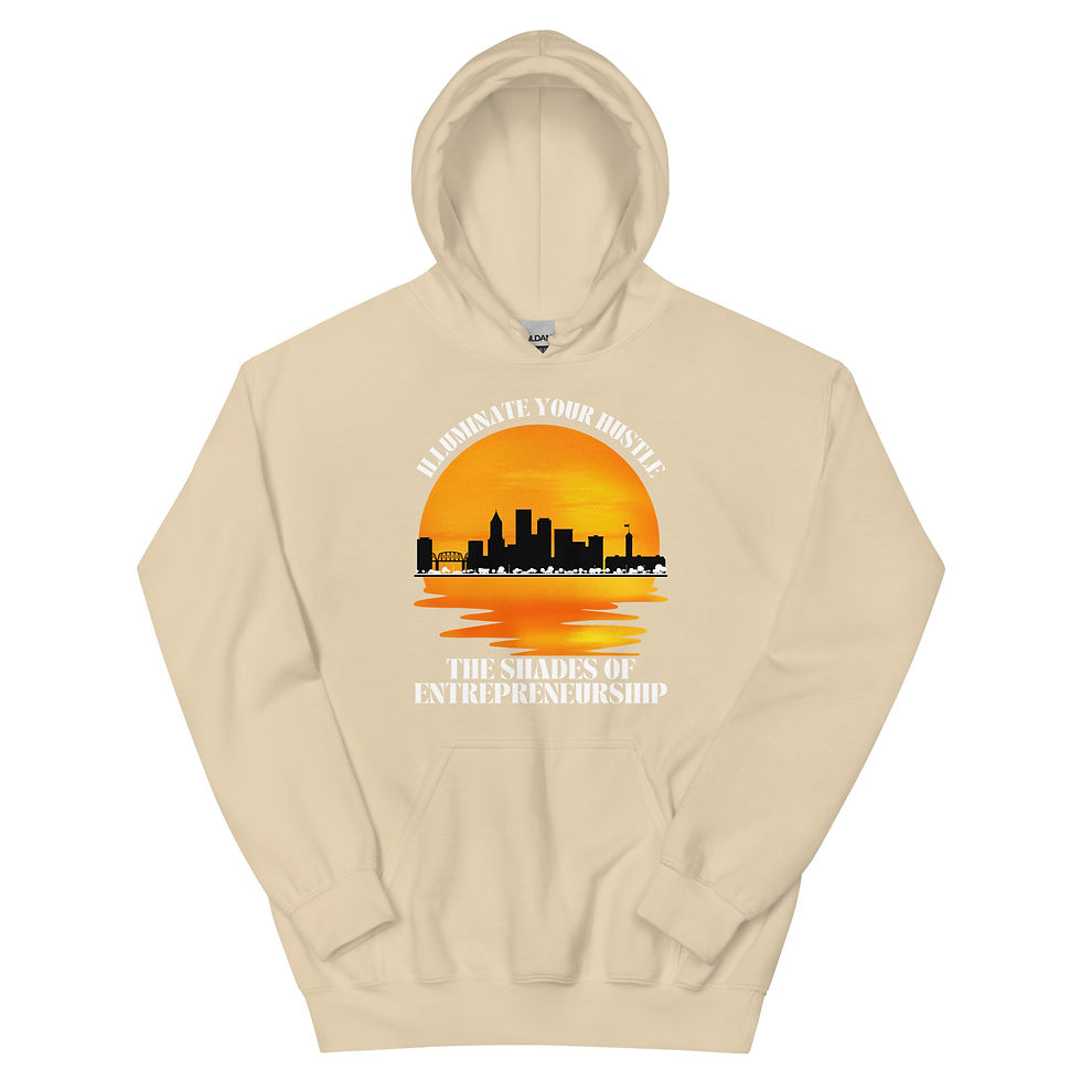 Thumbnail: Creatively Insane | Illuminate Your Hustle Hoodie | Sand (front)