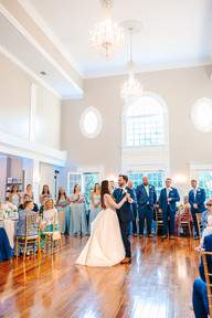 Bride and groom first dance in Rose Hill Manor