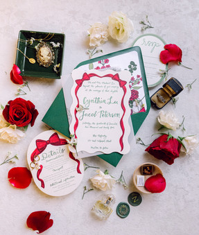 Christmas wedding stationery suite