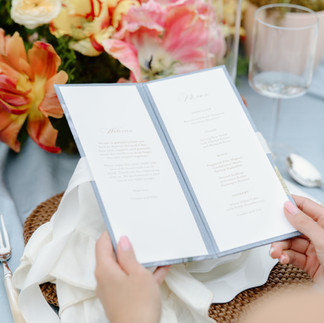 Wedding Reception Menu