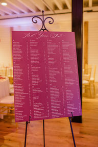 A wedding seating chart