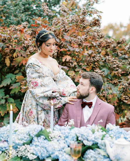 Bridgerton Garden Party Bride and Groom The Clifton Charlottesville Virginia