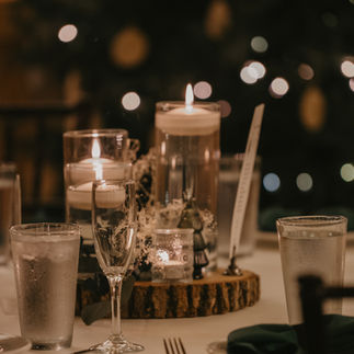 Close up Reception Table Decor