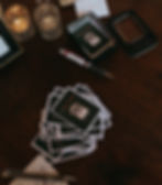 Custom wedding guestbook playing cards with a dog as the picture