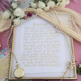 A love letter in a picture frame