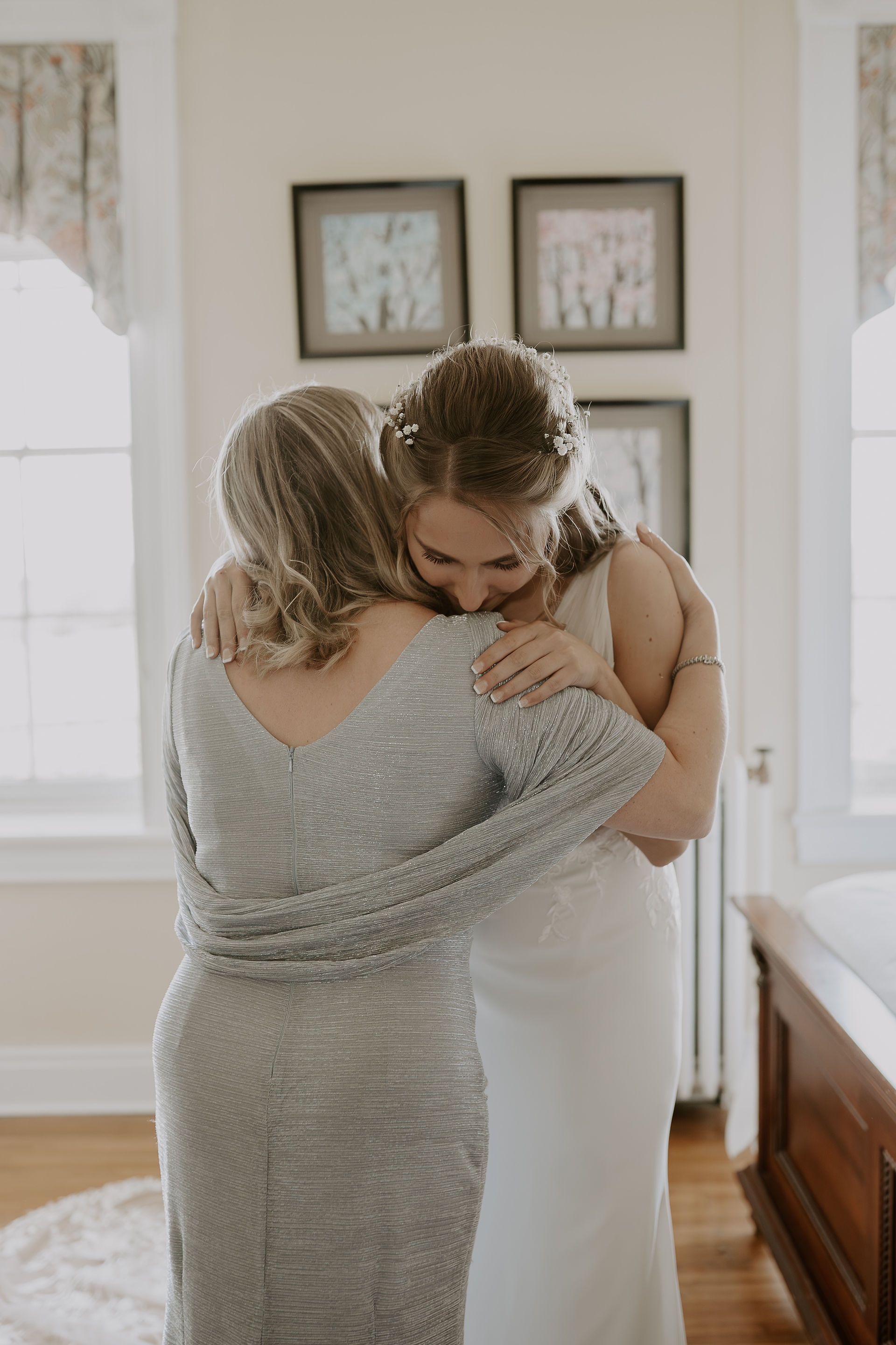 Mother Hugging Bride 