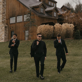 Groom and Groomsmen Walking