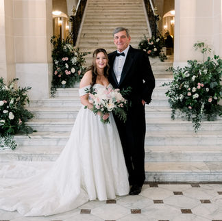 Bride and Father Smiling