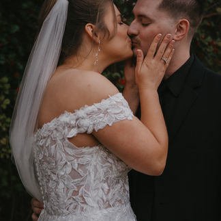 Bride and Groom Kissing