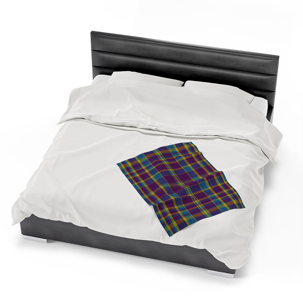 Thumbnail: Guild Tartan Velveteen Plush Blanket