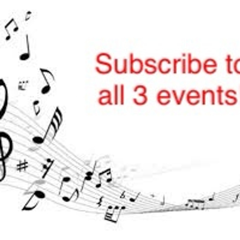Season Subscription -- take in all three concerts at a 15% discount by purchasing a subscription!