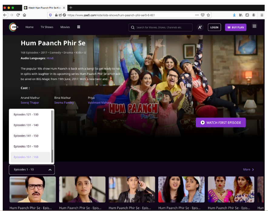 Zee 5 Show - Hum paanch phir se