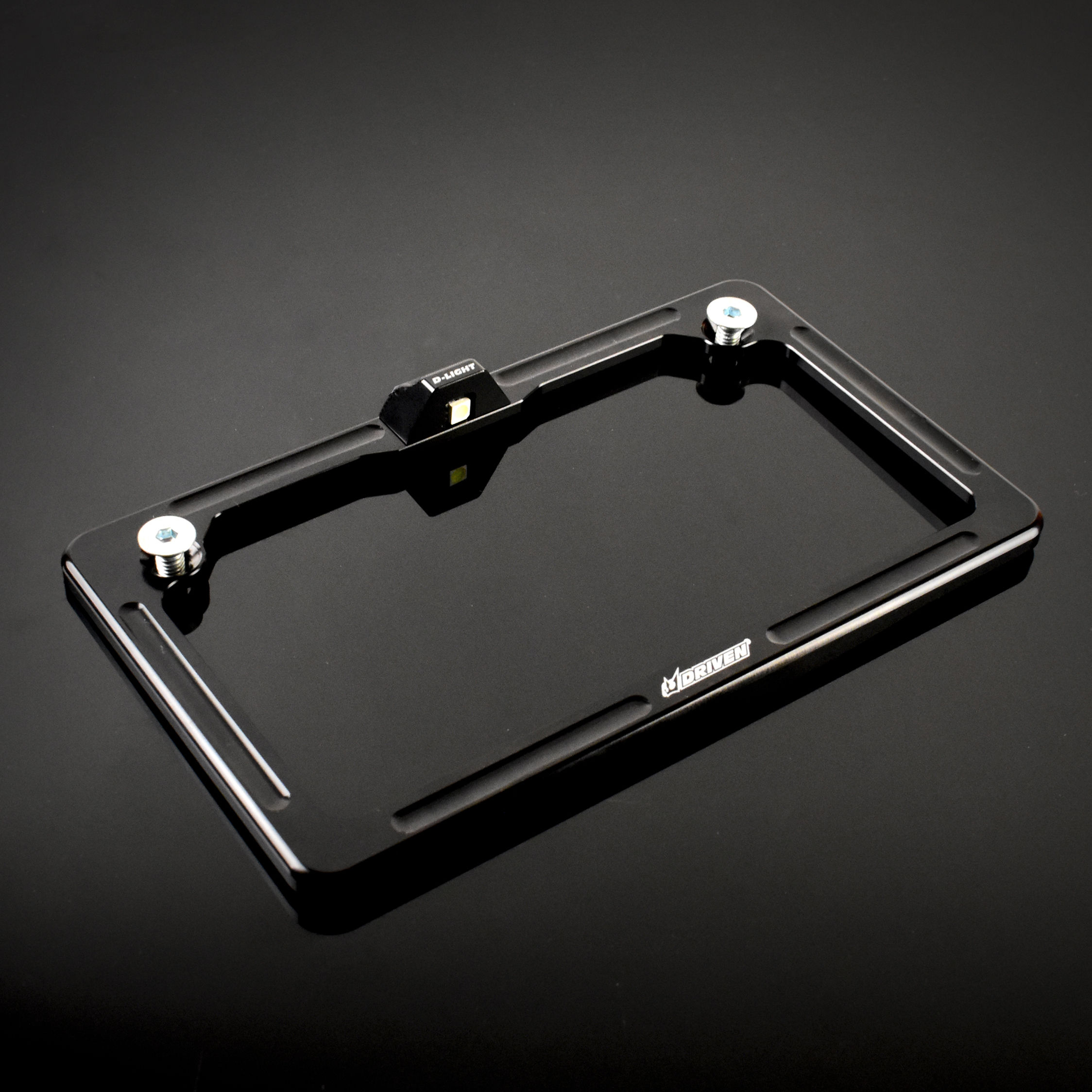 Driven D-Light Billet Aluminum License Plate Frame
