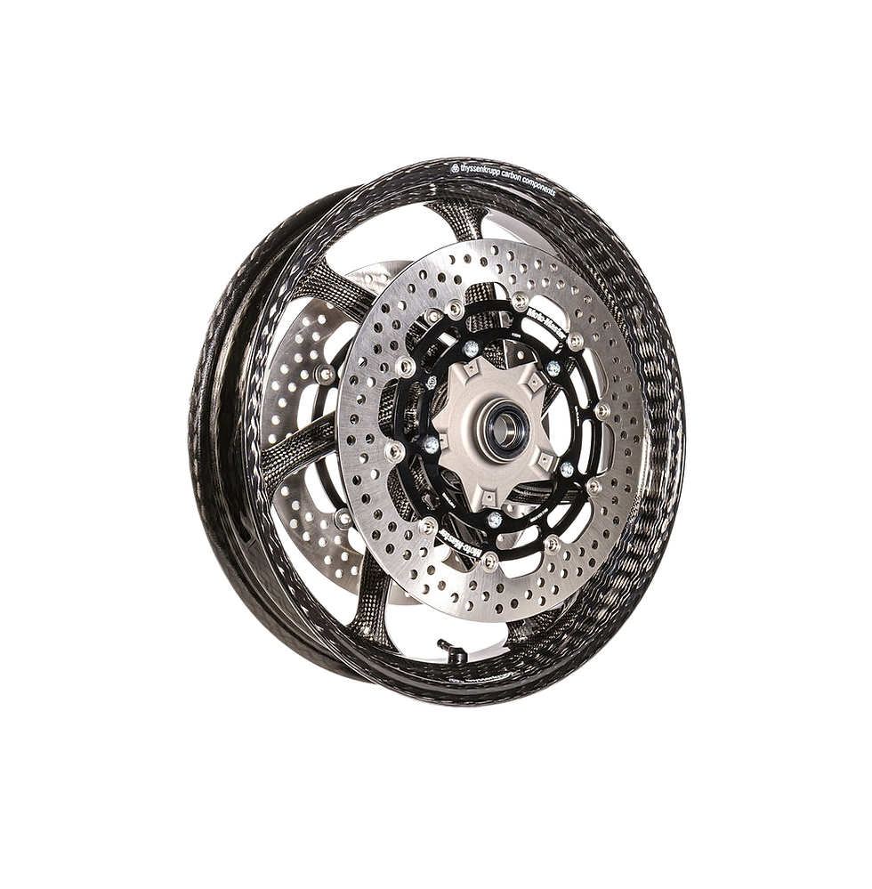 Thumbnail: Thyssenkrupp Carbon Wheel Kit Glossy Style 1 Kawasaki Ninja ZX-10RR 2019+