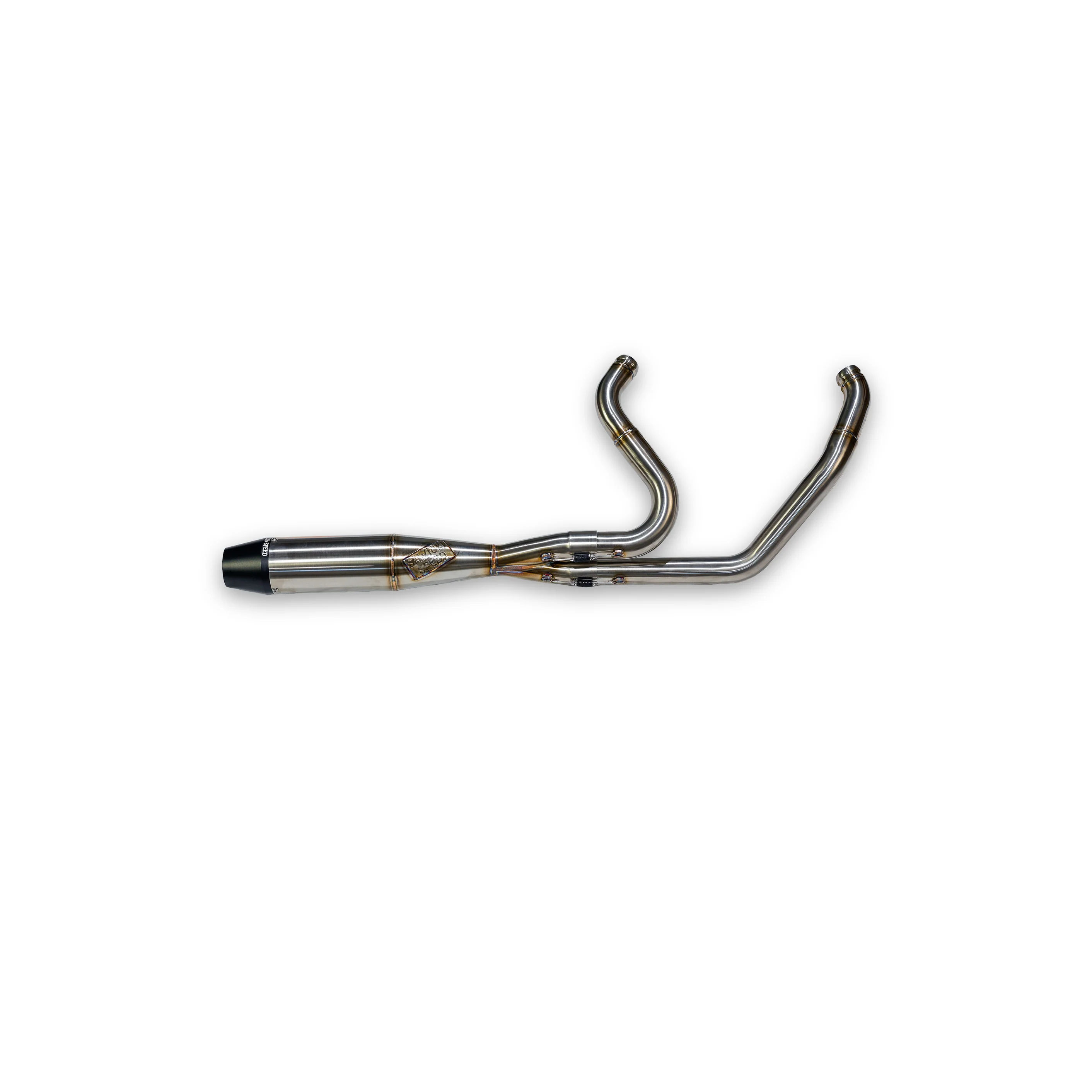 Sawicki Intimidator Exhaust Full-length Brushed Stainless Black Billet HD 17-26