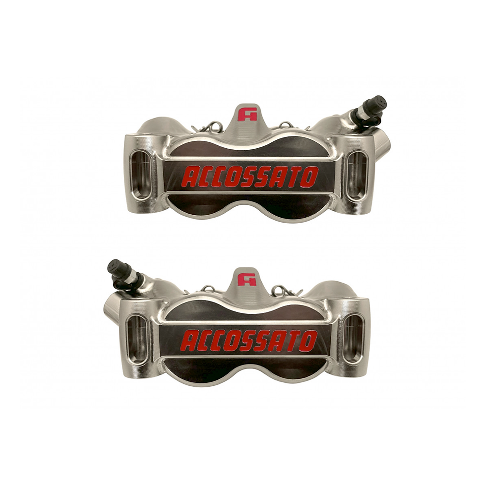 Thumbnail: Accossato Monoblock CNC Radial Brake Caliper Distance 100 mm with Titanium Pist