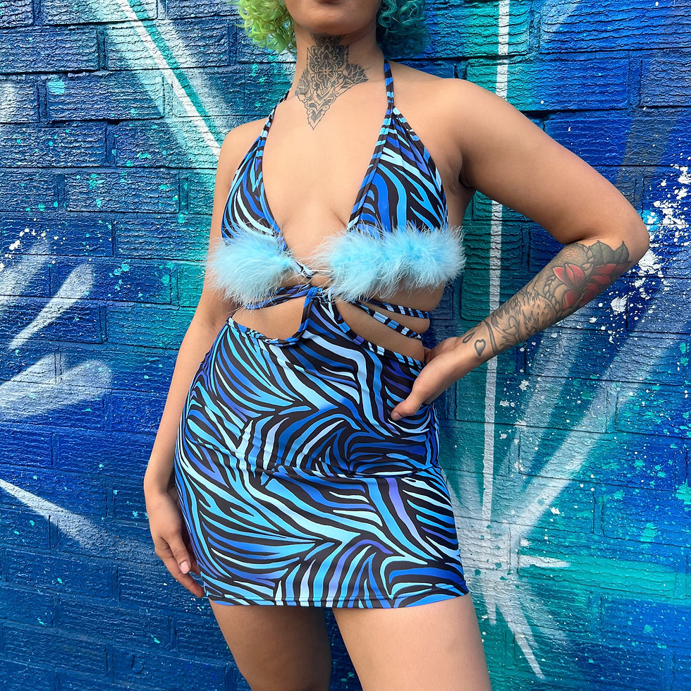 Thumbnail: THATS SO.. BLUE BLISS FLUFFY RING DRESS