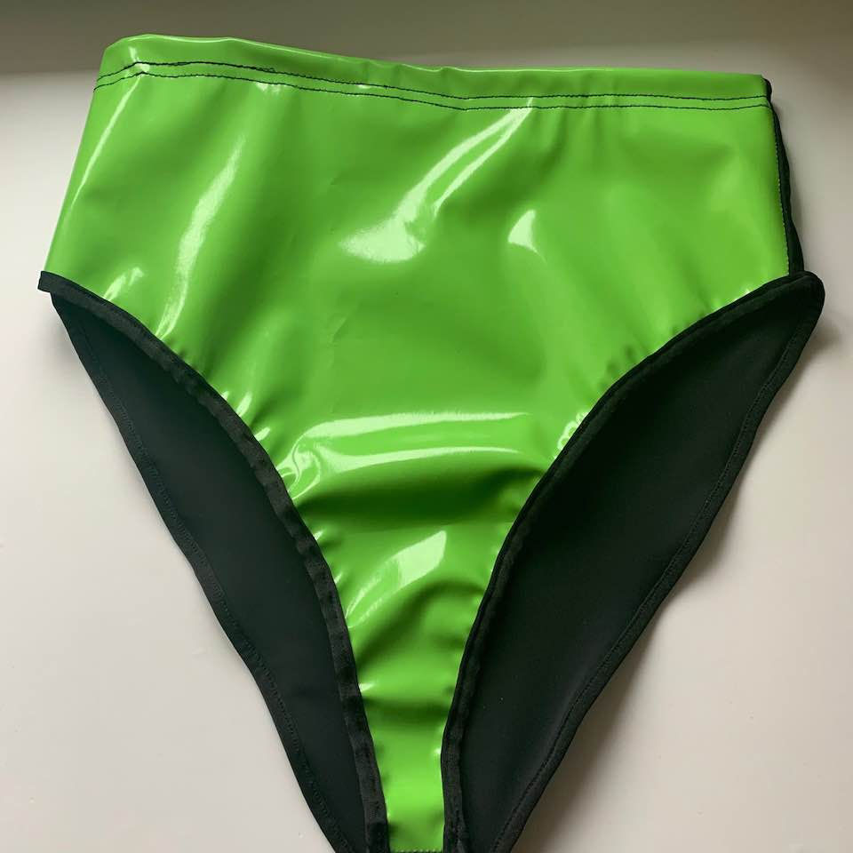 THATS SO.. PERFECTLY PLASTIC GREEN PVC KNICKERS