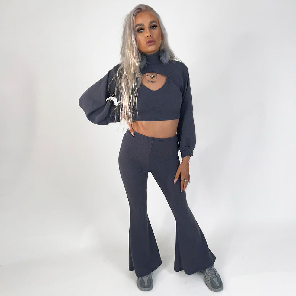 THATS SO.. THE SILVER LINING KNIT FLARES