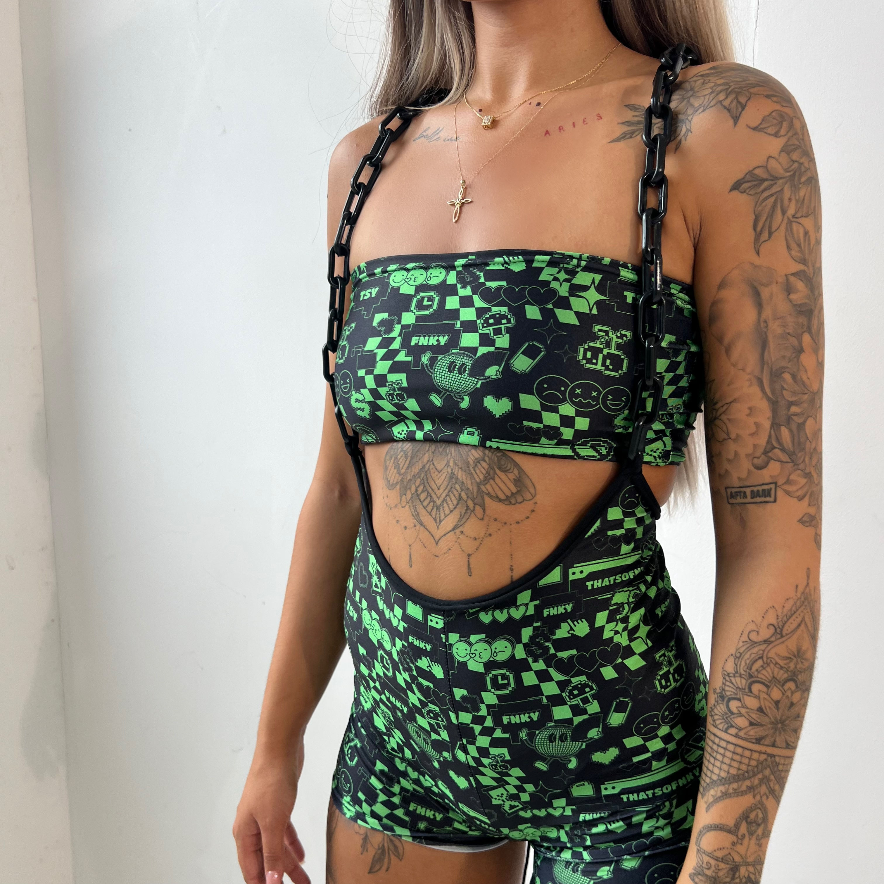 THATS SO.. FNKY CHAIN DUNGAREE ONE PIECE