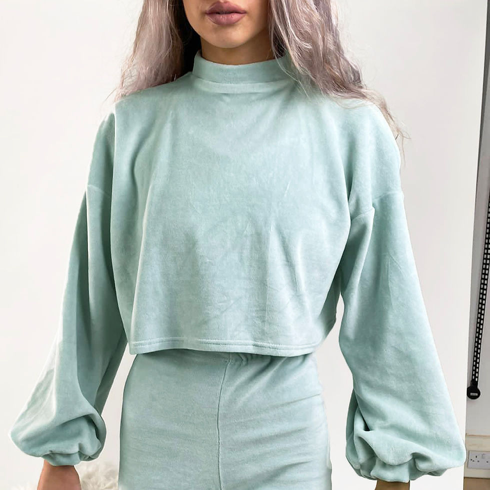 THATS SO.. MINTED VELOUR JUMPER