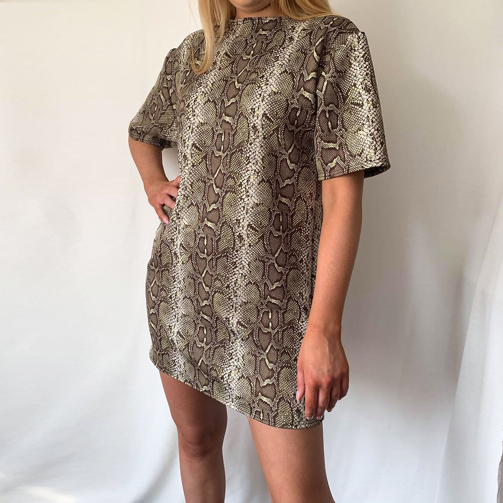 THATS SO.. SAGE SNAKE OVERSIZED T-DRESS