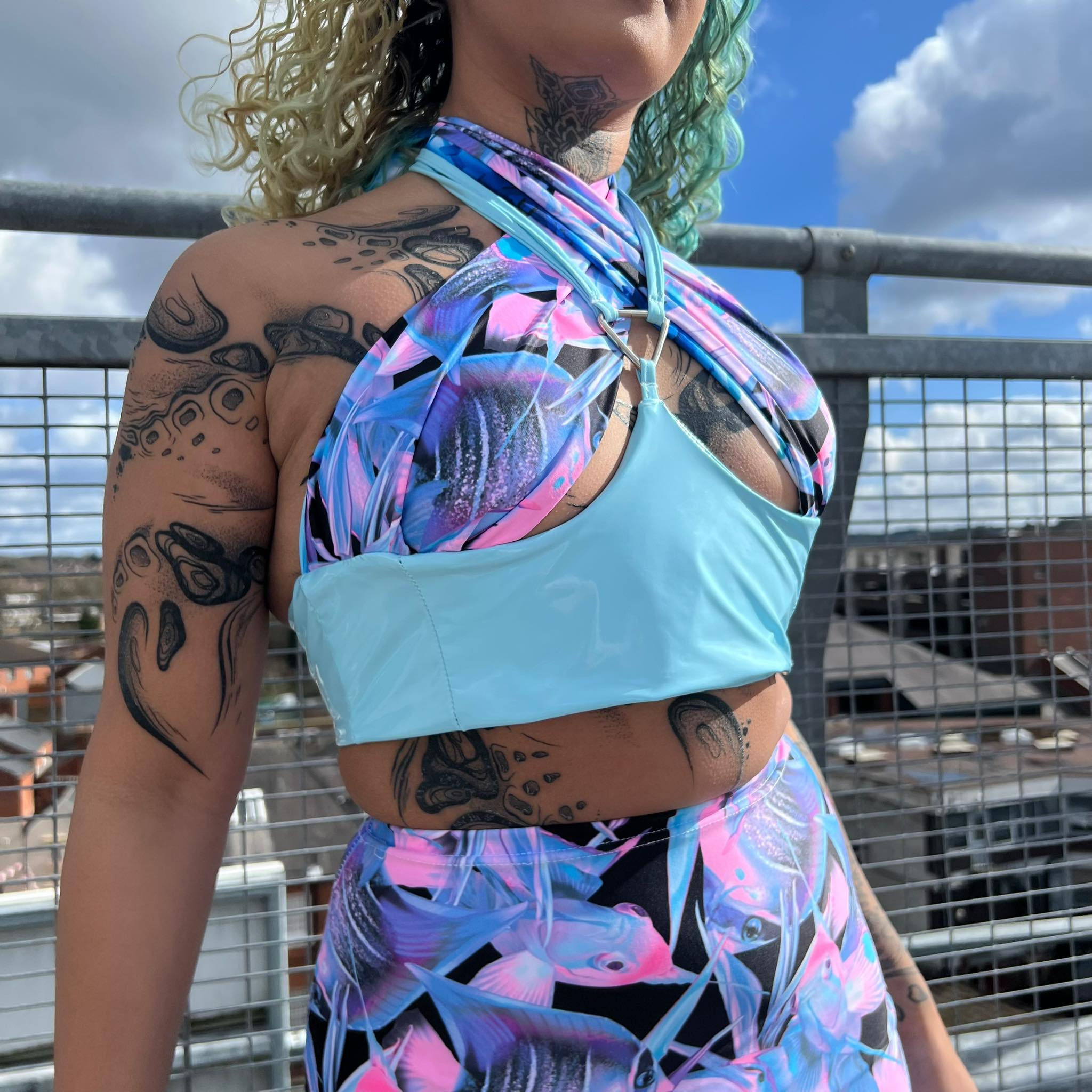 THATS SO.. PVC REVERSIBLE WRAP CORSET TOP