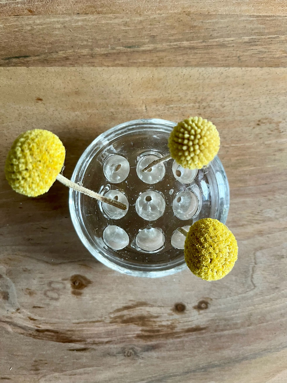 Miniature : Pique fleurs en verre