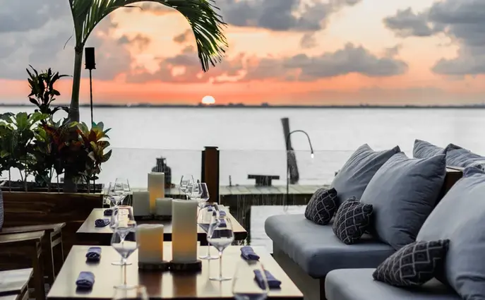 vista a los atardeceres en Tora Cancún