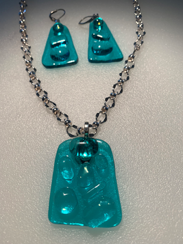 Glass Earring and Pendant Set - Jewelry by Kate Colby.