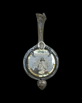 Mysterious Woman - Assemblage Art by Terie Christmas.