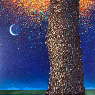 Cosmic Tree - Oil  by Thane Gorek.