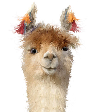 No Silly Those are my pom poms - Digital Watercolor by Brenda Leedy.