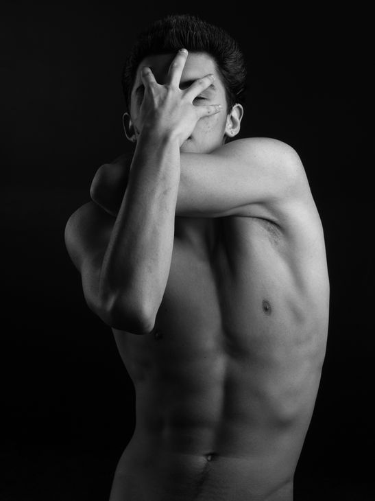 Male model, fine art studio, Montreal, Claude Gauthier