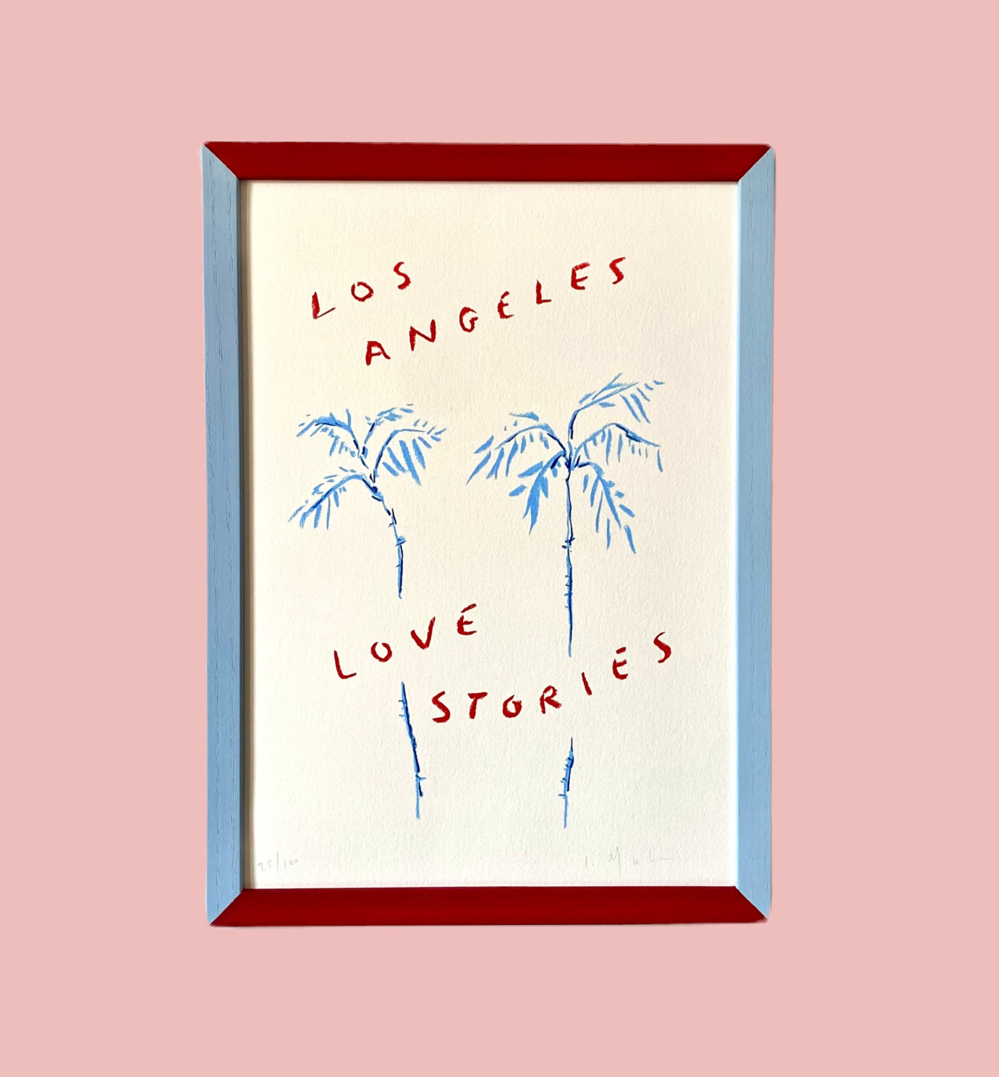 Picture Frame, Baby Blue & Burgundy