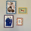 Thumbnail: Picture Frame, Denim Blue & Burgundy Skinny Stripes