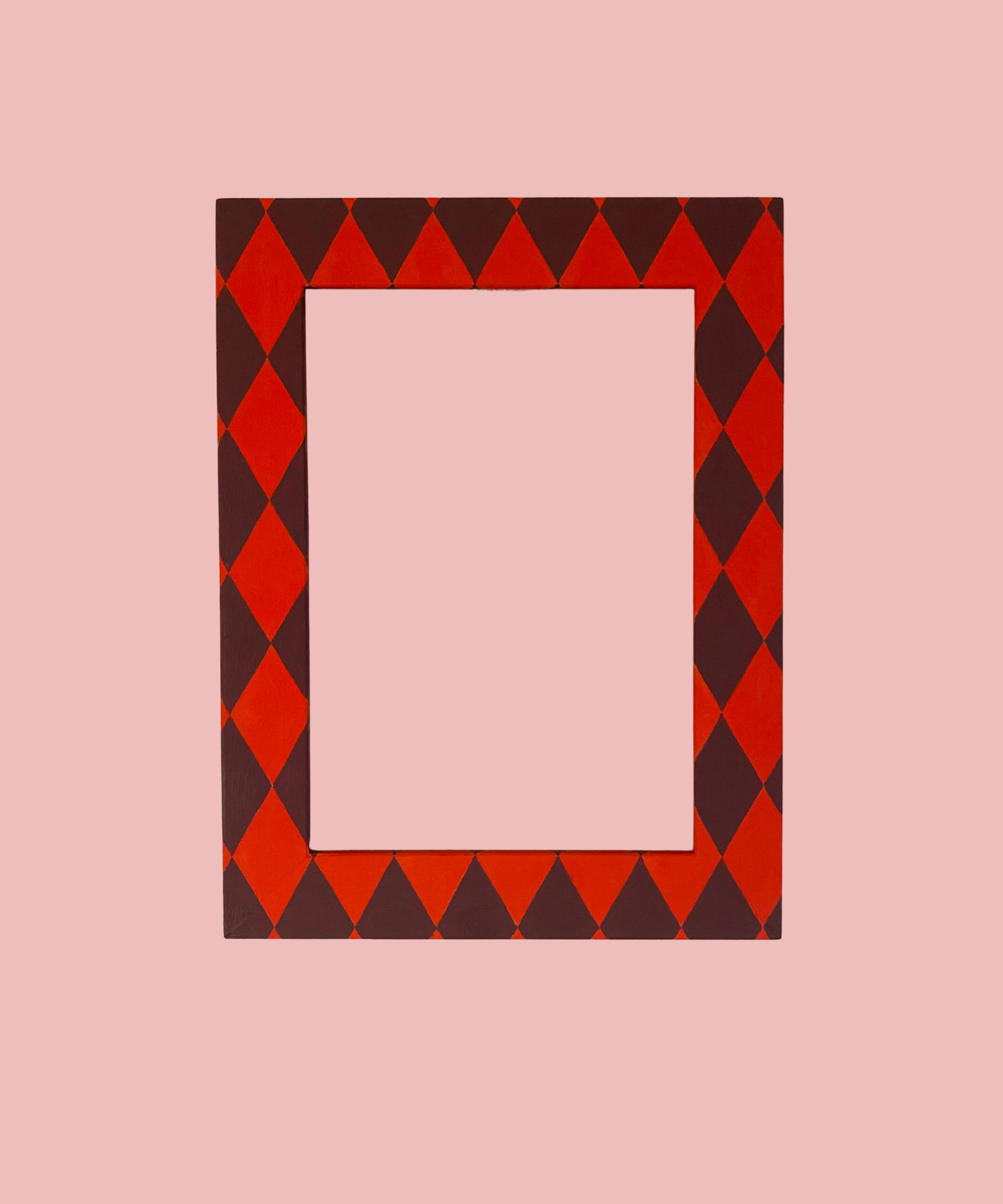 SAMPLE - Picture Frame, Tomato Berry Harlequin