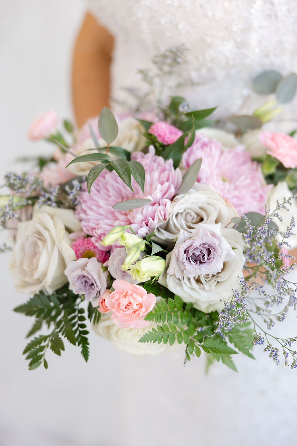 Thumbnail: Violet Garden Bridal Bouquet (Traditional)