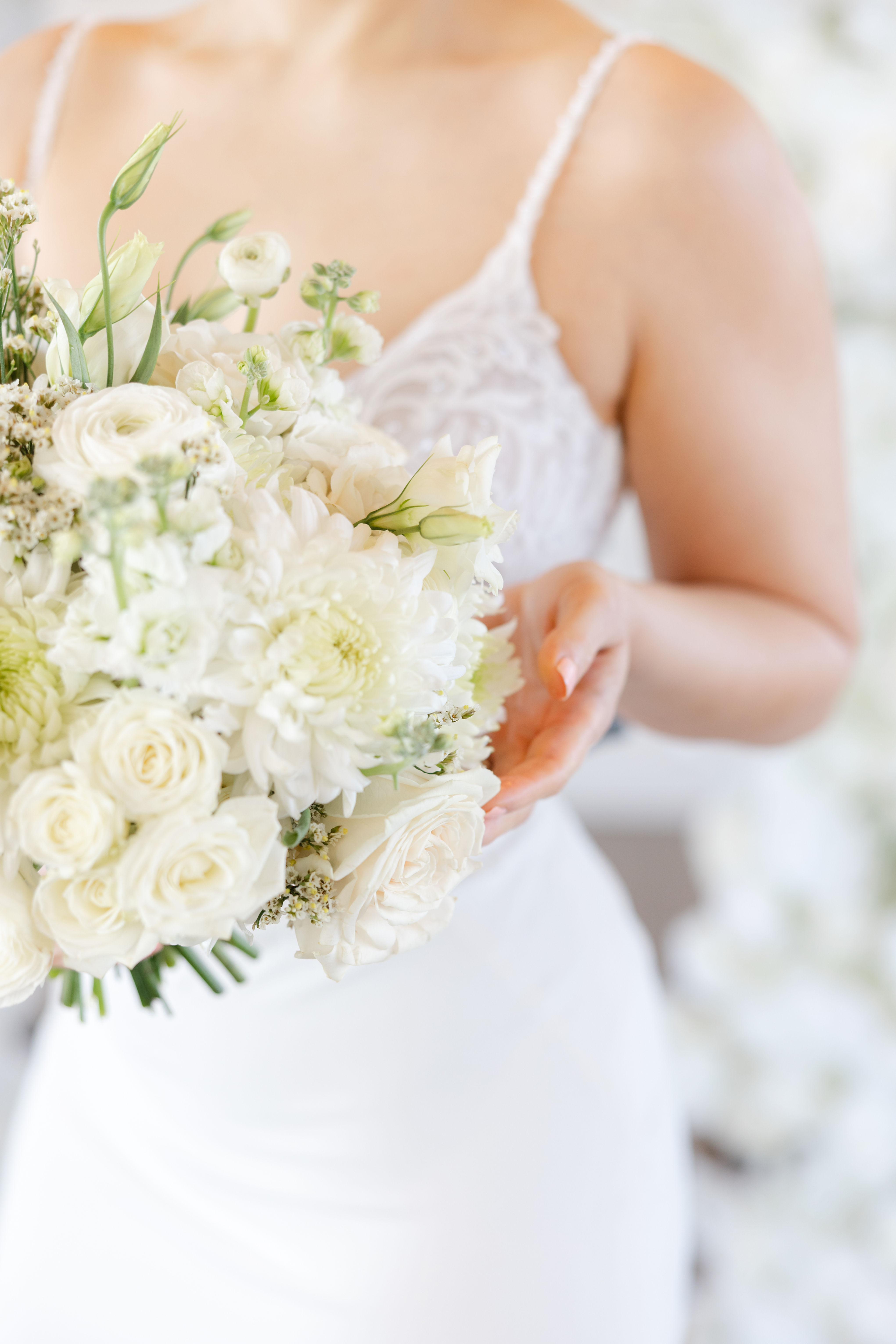 Vicky All White Bridal Bouquet Style 2 (Traditional)
