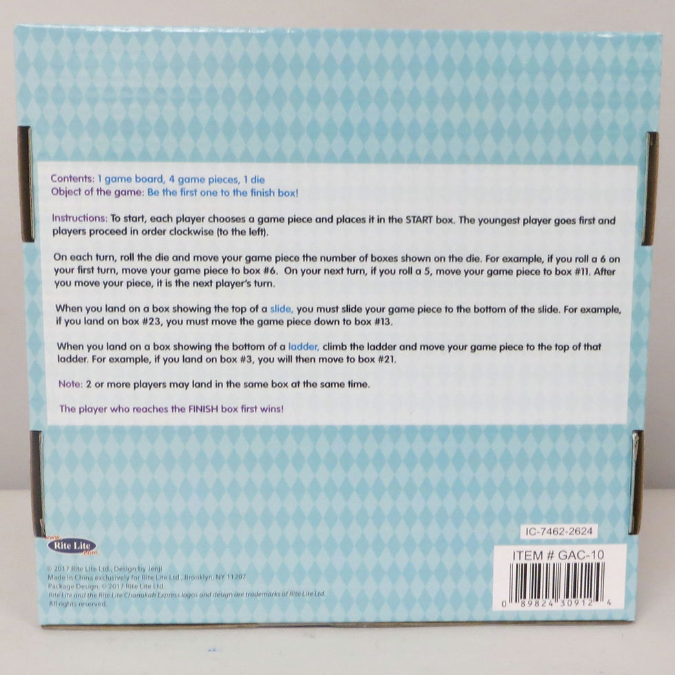 Thumbnail: Chanukah (Kids):  "Climb & Slide™" Game, A Chanukah Race to the Finish