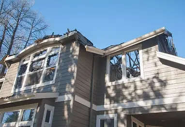 fire damage restoration in Lake County with home rebuilding.