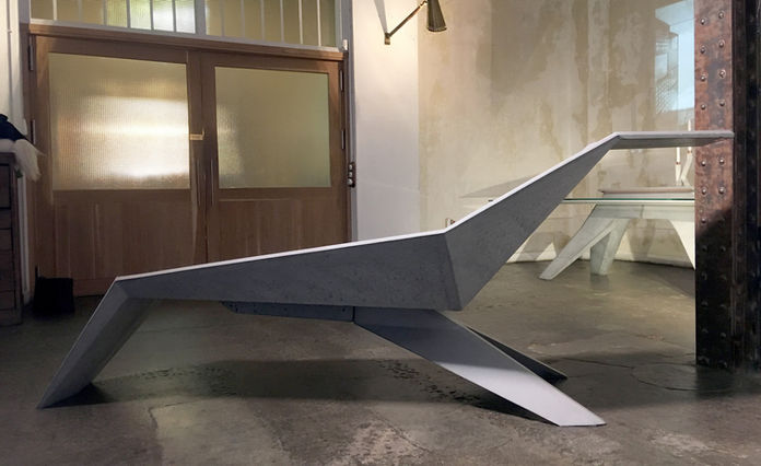 Jimmy Delatour meridienne long chair concrete beton collectible design armel soyer galerie gallery