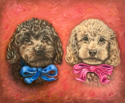 Two dogs pet portrait