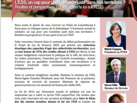 Réunion sur l'économie sociale dans les territoires