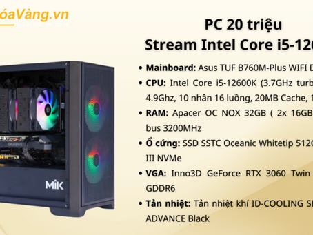 GỢI Ý BUILD PC 18–20 TRIỆU CHIẾN GAME, LÀM ĐỒ HỌA TỐT NHẤT 2025