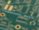 Green golden section of a circuit board with golden engraving of "Timberjane Brain 1.0" for Timberjane led grow box made of wood.