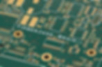 Green golden section of a circuit board with golden engraving of "Timberjane Brain 1.0" for Timberjane led grow box made of wood.