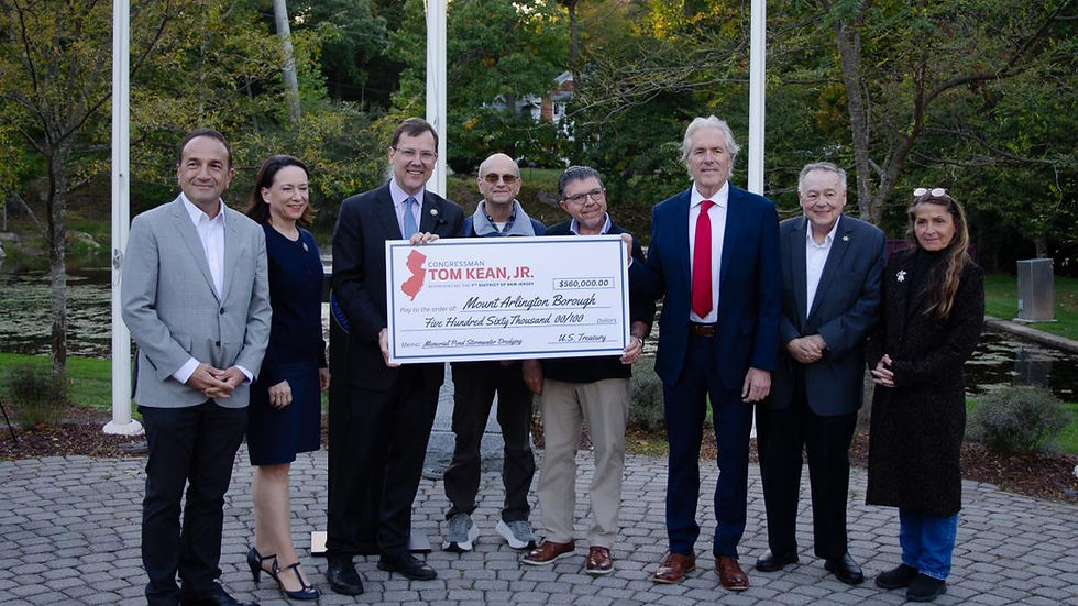 Kean Delivers $560,000 in Federal Funds to Mount Arlington for Memorial Pond Stormwater Dredging